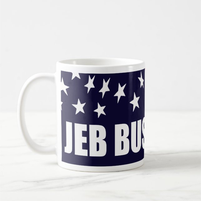 Jeb Bush President 2016 American Flagga Kaffemugg (Vänster)