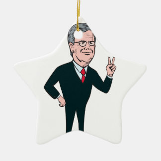 Jeb Bush republikansk kandidattecknad 2016 Julgransprydnad Keramik