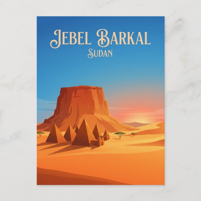 Jebel Barkal Sudan Vykort (Framsida)