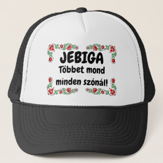 JEBIGA Többet mond minden szónál! fekete mici Keps