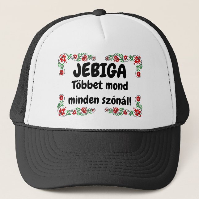 JEBIGA Többet mond minden szónál! fekete mici Keps (Framsida)