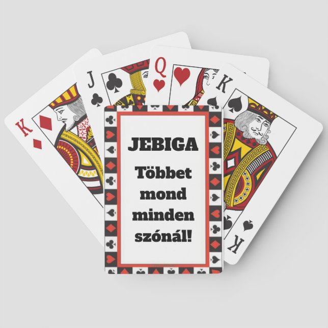 JEBIGA Többet mond minden szónál! kártyapakli Casinokort (Baksidan)