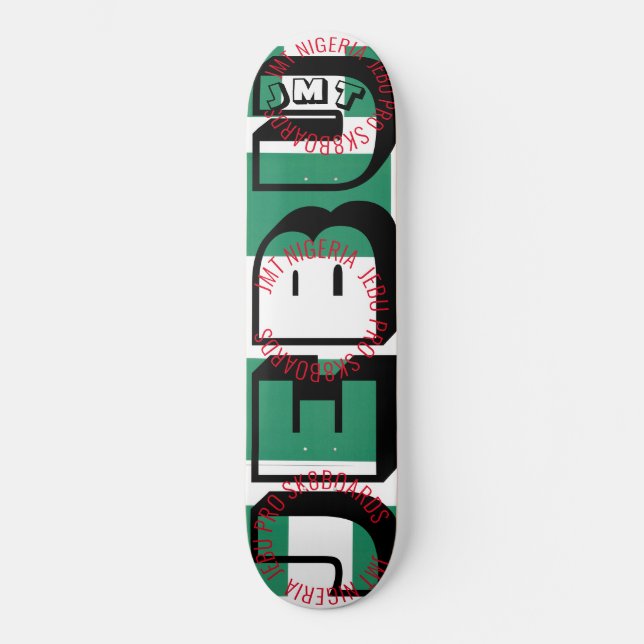 JEBU JMT NIGERIA 8 1/4-tums Skateboard Deck (Framsida)