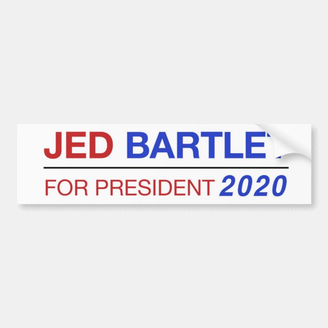 Jed Bartlet för den presidentbildekalet 2020 Bildekal (Framsidan)