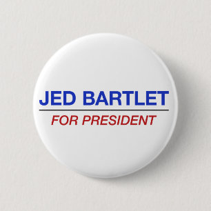 JED BARTLET för president knäppas Knapp