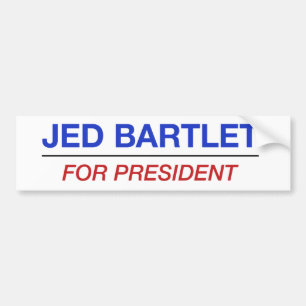 JED BARTLET för presidentbildekal Bildekal