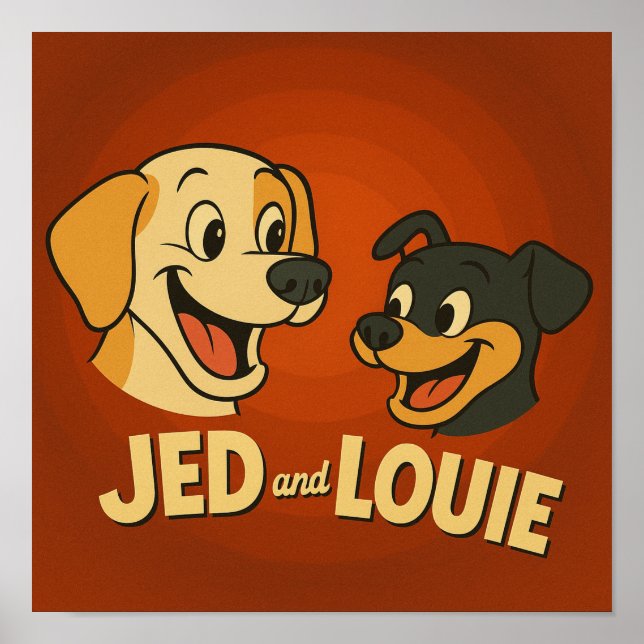 "Jed & Louie" Poster (Framsidan)