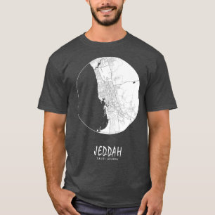 Jeddah Makkah Saudiarabien City Karta Full Moon T Shirt
