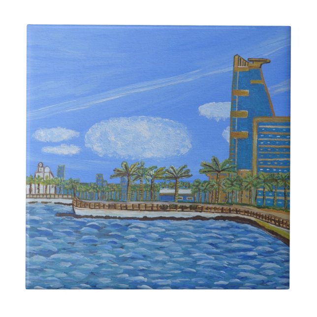 Jeddah, Saudiarabien Kakelplatta (Framsidan)