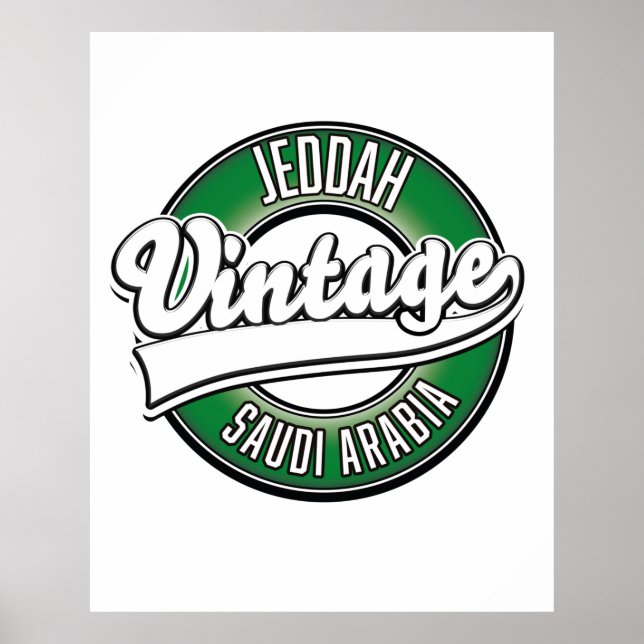 Jeddah Saudiarabien logotyp Poster (Framsidan)