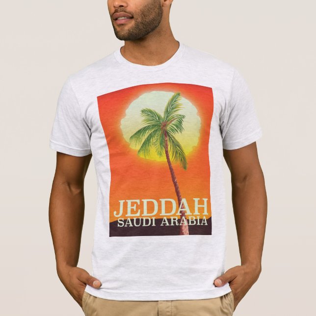 Jeddah Saudiarabien Semesteraffisch Tee Shirt (Framsida)