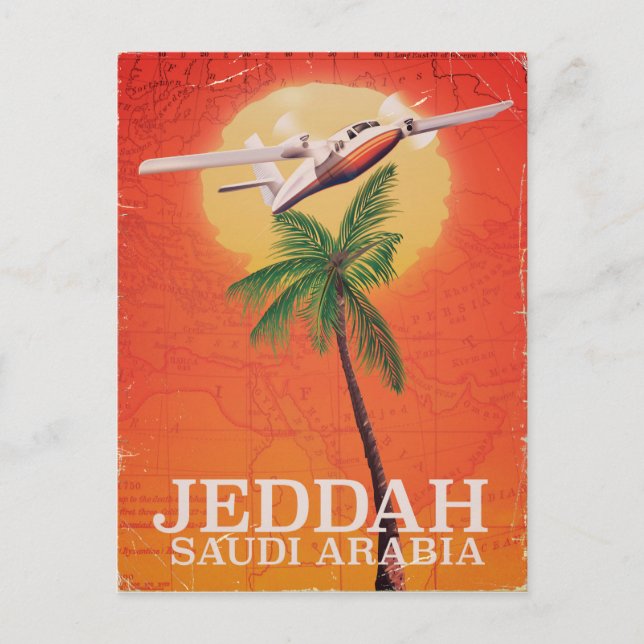 Jeddah Saudiarabien Vacation poster Vykort (Framsida)