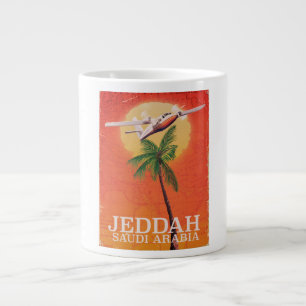 Jeddah Saudiarabien vintage kartor reseresa poster Jumbo Mugg