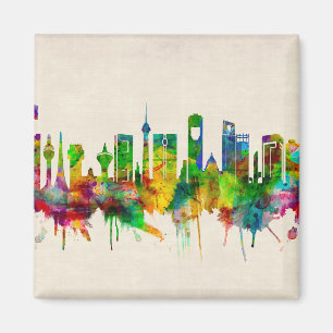 Jeddah Sudi Arabia Skyline Magnet
