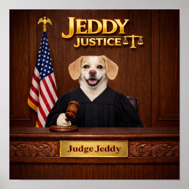 "Jeddy Justice" Poster (Framsidan)