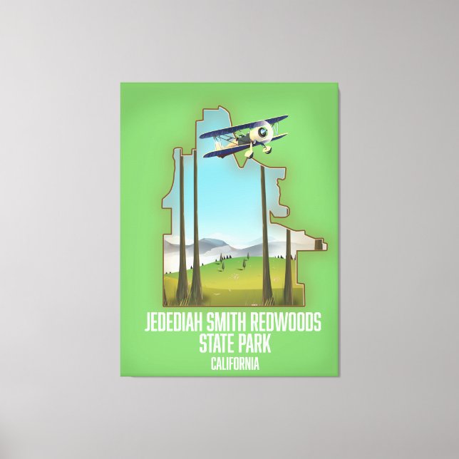 Jedediah Smith Redwood State Park Canvastryck (Framsida)