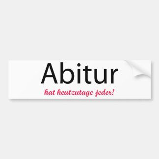 jeder för abiturhattheutzutage! bildekal