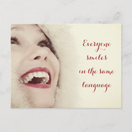 Jeder lächelt in derselben Sprache Vykort