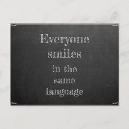 Jeder lächelt in derselben Sprache Vykort