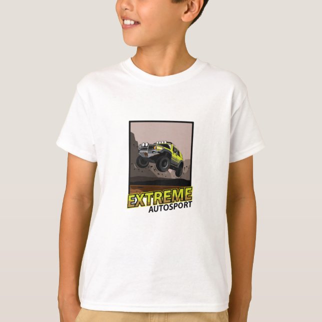 Jeep Car Jump Lera T Shirt (Framsida)