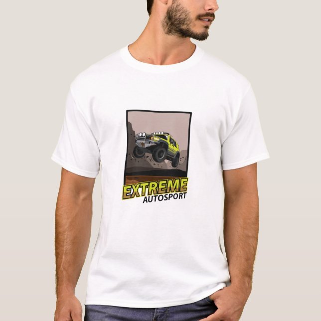 Jeep Car Jump Lera T Shirt (Framsida)