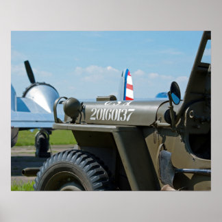 Jeep och Beechcraft Poster