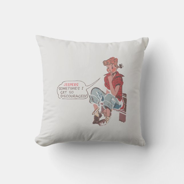 Jeepers ibland blir jag så modig. kudde (Framsida)