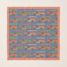 Jeepney 36 x 36-tums Chiffon Scarf Peach