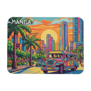 Jeepney i Manila Filippinerna Resa Magnet
