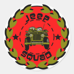 Jeeptrupp Runt Klistermärke