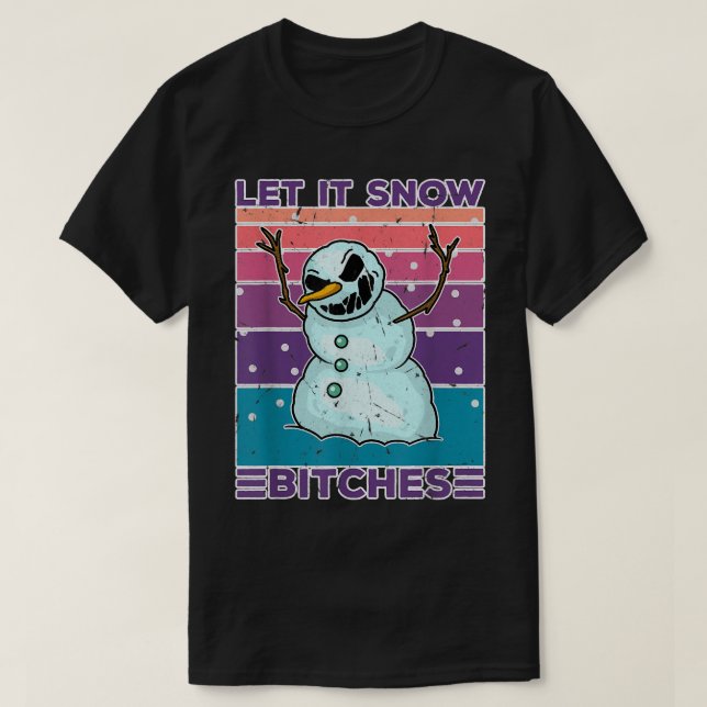 Jeezy angry evil grumpy snowman christmas winter  t shirt (Design framsida)