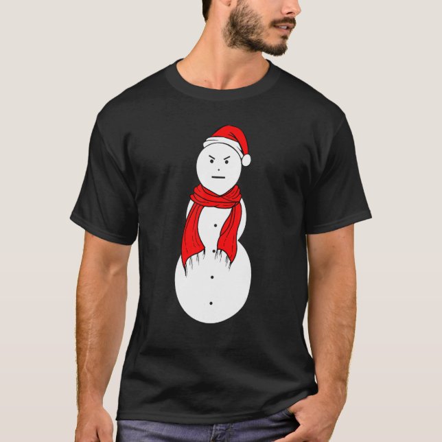 Jeezy Snögubbe Mad Snögubbe jul T Shirt (Framsida)