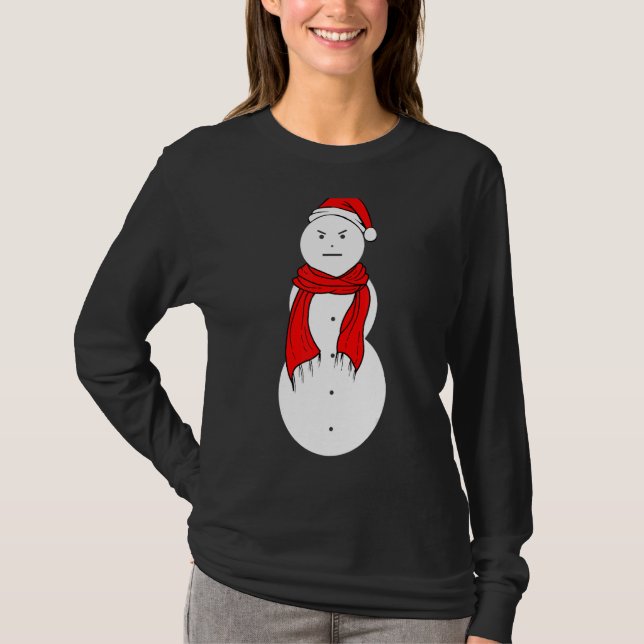 Jeezy Snögubbe Mad Snögubbe jul T Shirt (Framsida)