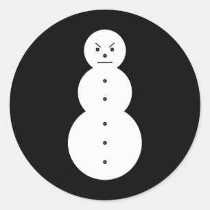 Jeezy Snömannen - Hiphop Ilsken Snömannen Jeezy Ju Runt Klistermärke