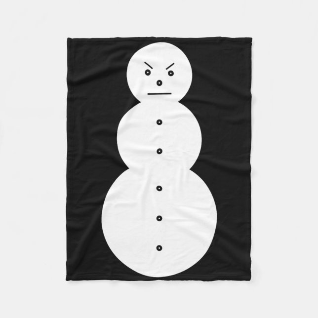 Jeezy Snowman - Hiphop Angry Snowman Jeezy Christm Fleecefilt (Framsidan)