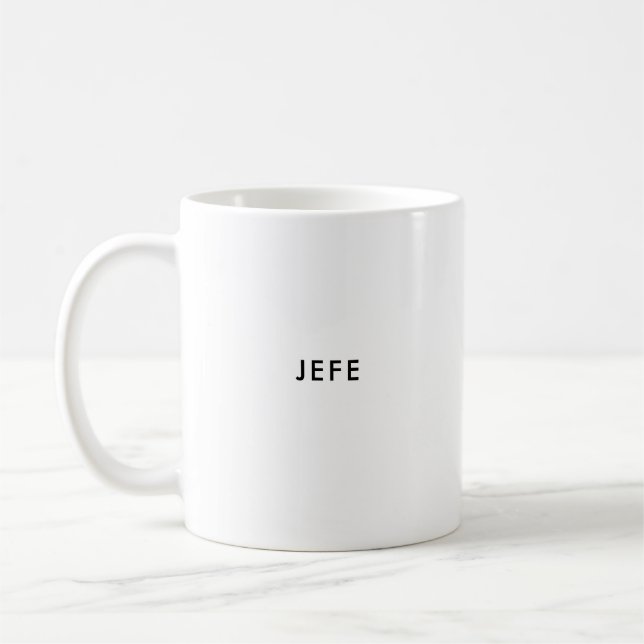 Jefe | Chef | Anpassningsbar Spanska kaffe Mugg (Vänster)