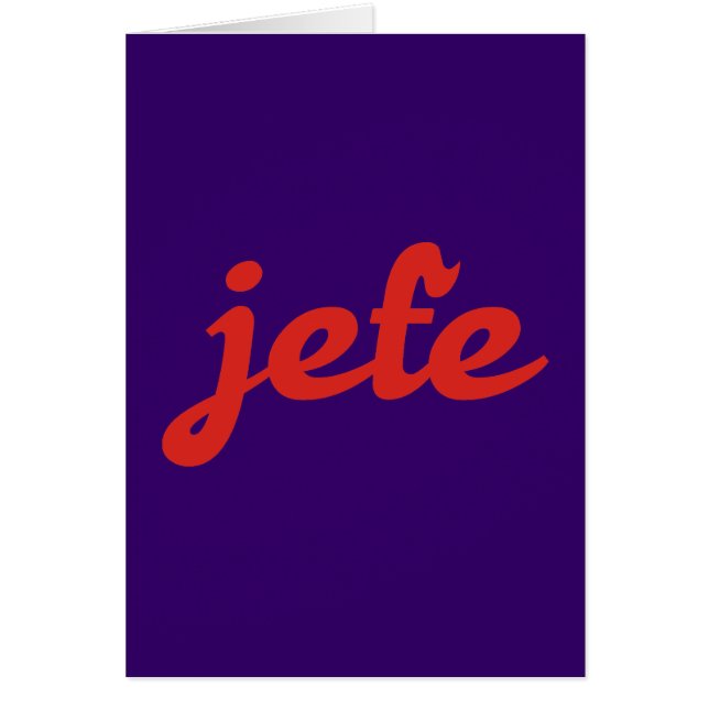 jefe chef boss hälsningskort (Framsidan)