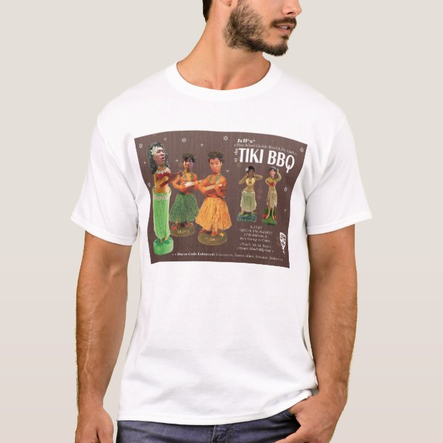 Jeff 27 BdayTiki BBQ T-shirt (Framsida)