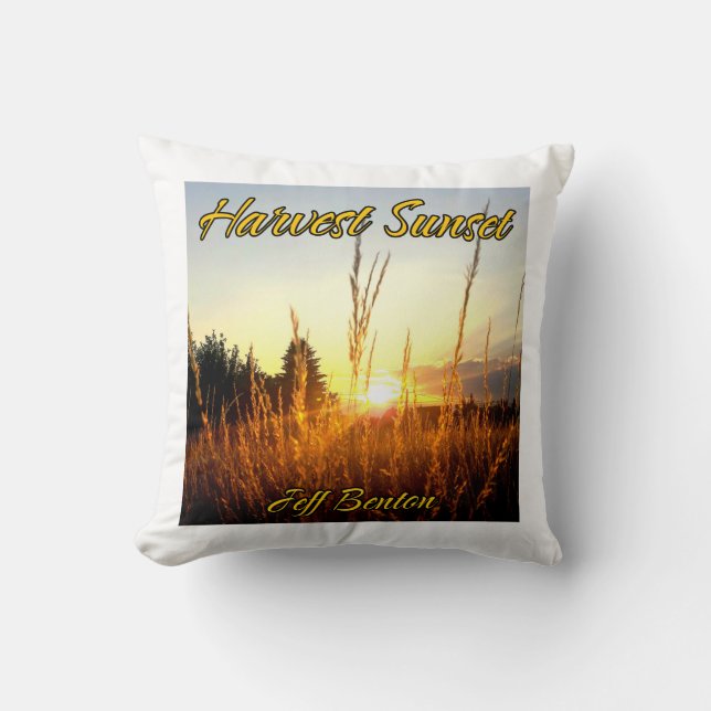 Jeff Benton Harvest Sunset Fläkt dekorativ kudde (Framsida)
