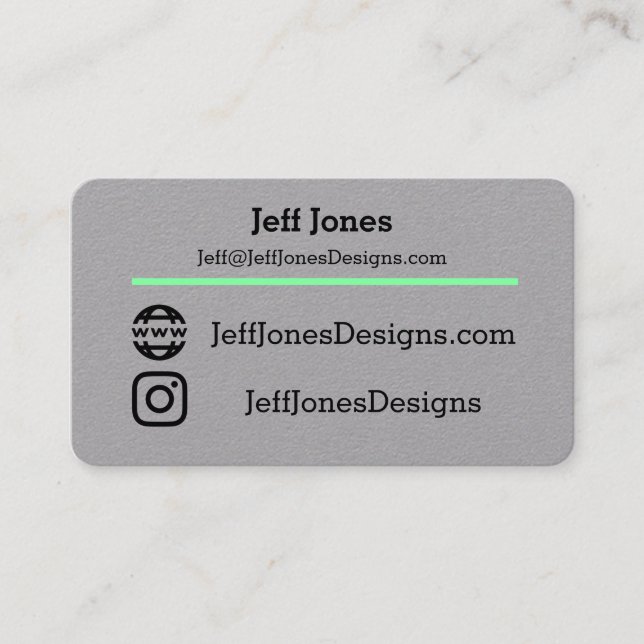 Jeff Cards nytt Visitkort (Framsida)