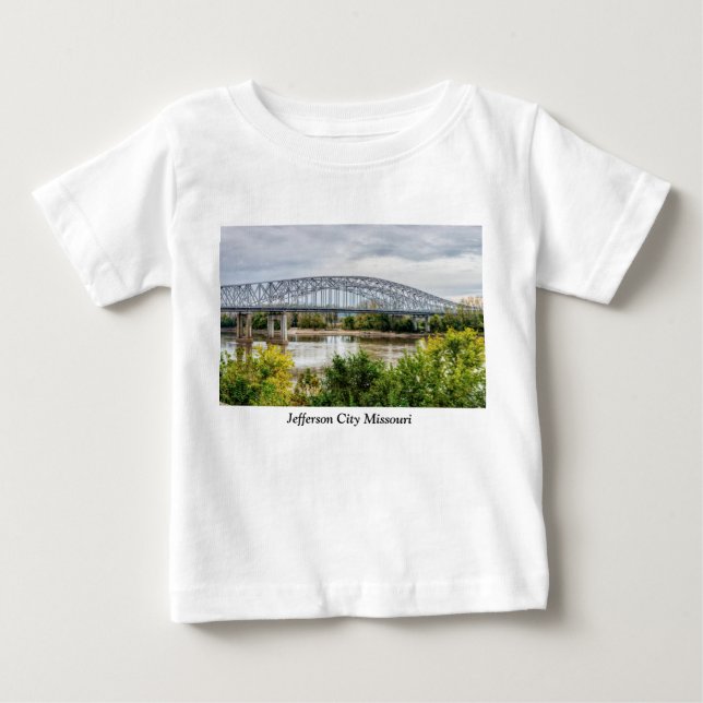 Jeff City Bridge Baby T-Shirt (Framsida)