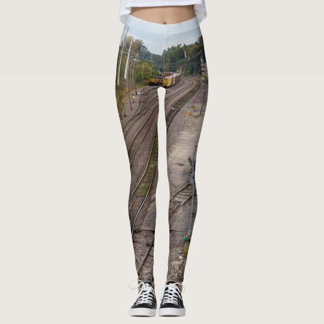 Jeff City Railroad Tracks Leggings (Framsida)
