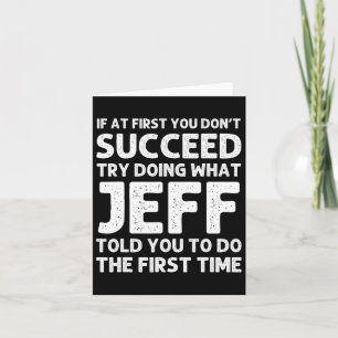 Jeff Gift Namn Personlig Birthday Funny Christm Kort