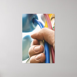 Jeff Koons Sculpture "Bouquet of Tulips" i Paris Canvastryck