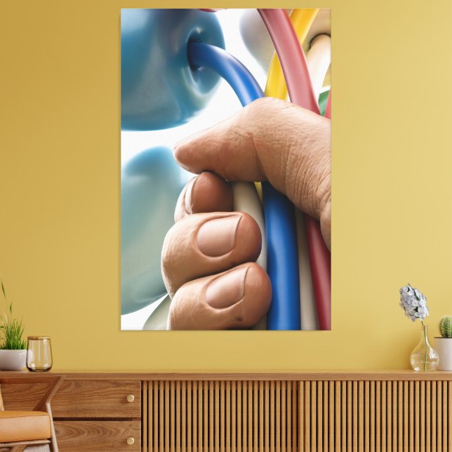 Jeff Koons Sculpture "Bouquet of Tulips" i Paris Canvastryck (Insitu (Vardagsrum))