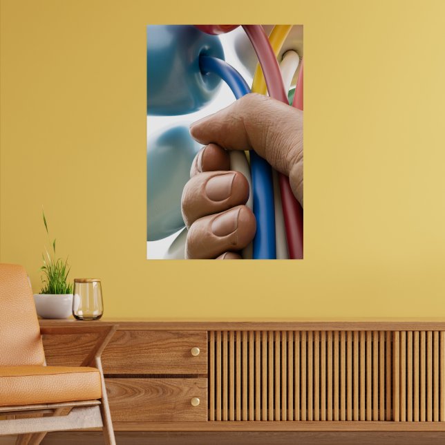 Jeff Koons Sculpture "Bouquet of Tulips" i Paris Poster (Vardagsrum 2)