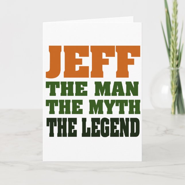 Jeff, mannen, Myth, Legend! Kort (Framsida)