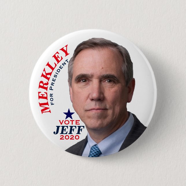 Jeff Merkley för president Knapp (Framsida)