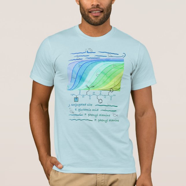 JEFF-peptid, AUC-tema, anpassad text, ljus T Shirt (Framsida)