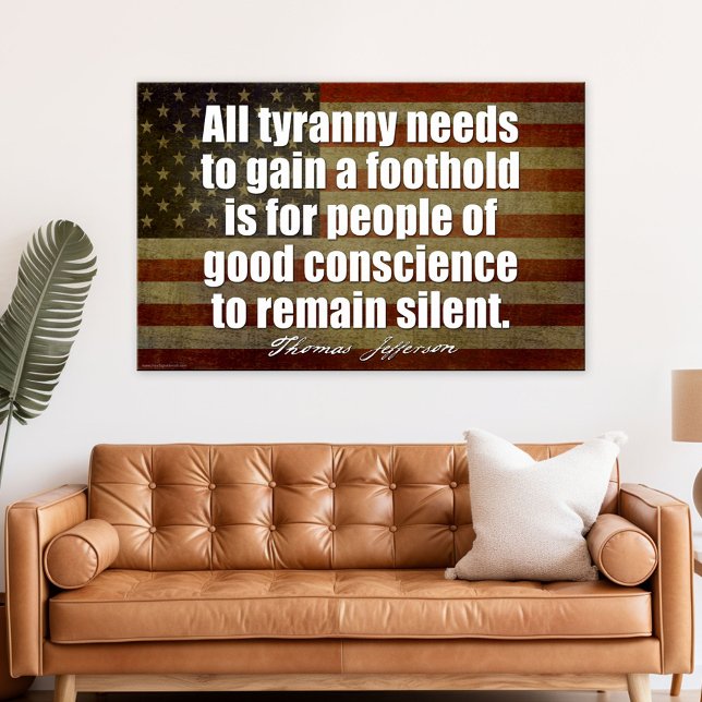Jefferson: All tyranni behöver... Poster (Patriotic Poster)